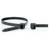 WKK 120226071, 120226071, stahovací pásky, 4.80 mm, 370 mm, černá, žárově stabilizované , odolná vůči UV záření, odolné vůči olejům, odolné vůči rozpouštědlům, odolné vůči benzinu, 100 ks