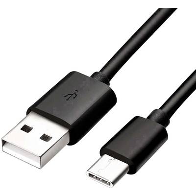 Černý USB kabel se standardním USB konektorem na jedné straně a konektorem USB-C na straně druhé.