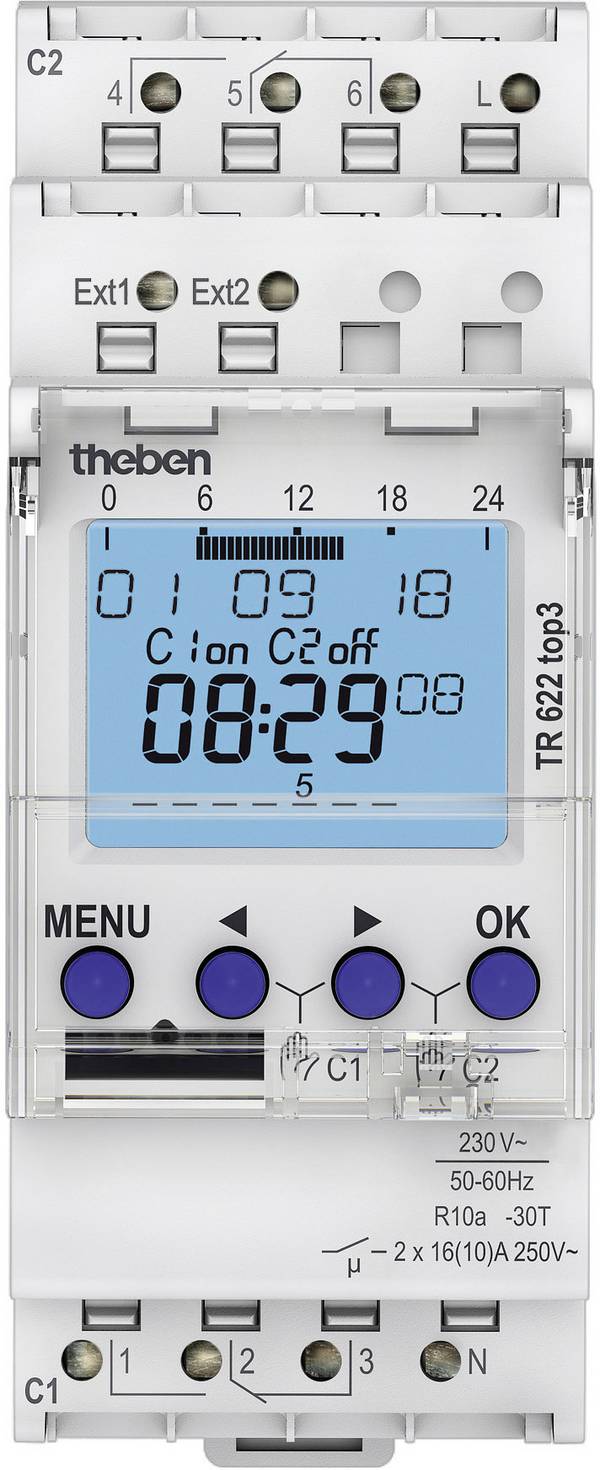 Theben 6220130 časovač, digitální, týdenní program, 2600 W, IP20