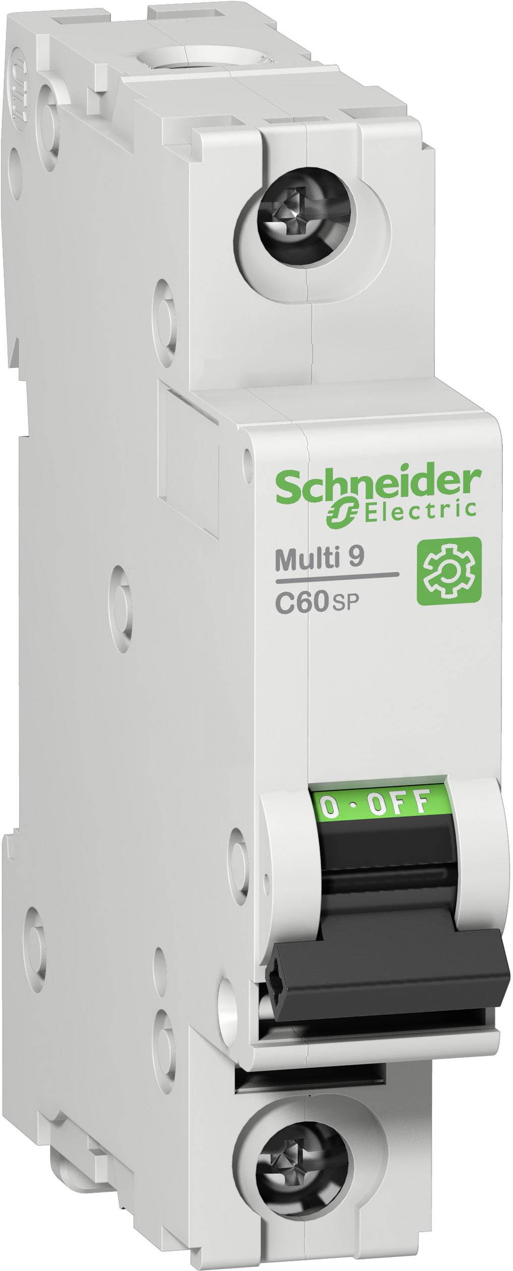 Jistič od Schneider Electric, model Multi 9 C60SP, ukazuje polohu 'OFF'.