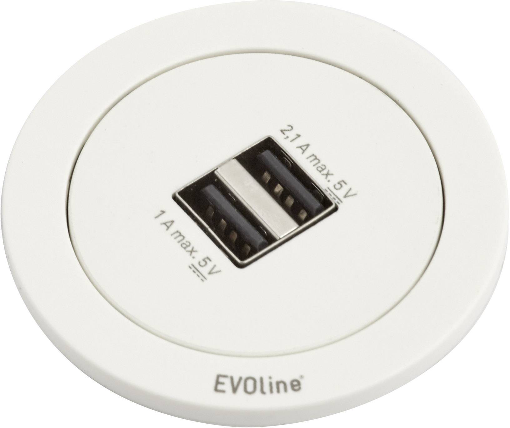 EVOline 159280001300 stolní zásuvka 2násobný bílá DE schuko zástrčka/zásuvky 1 ks