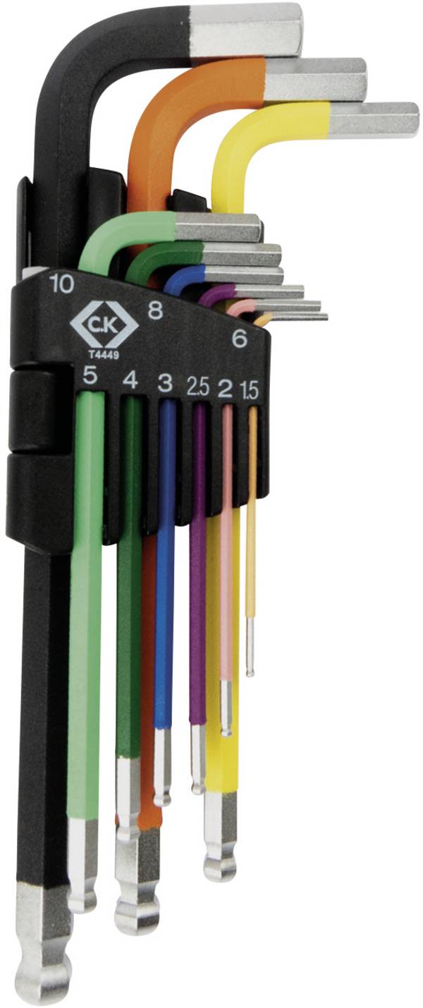 C.K   sada inbusových klíčů Velikost klíče: 1.5 mm, 2 mm, 2.5 mm, 3 mm, 4 mm, 5 mm, 6 mm, 8 mm, 10 mm