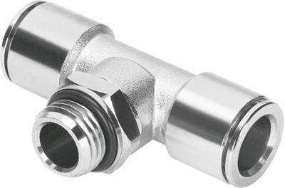 FESTO T propojka 558736 NPQM-T-G18-Q4-P10 Vnější závit: 1/8" Ø vedení: 4 mm Rozměry závitu: 1/8" 1 ks