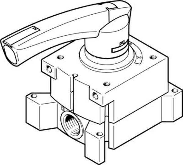 FESTO VHER-P-H-B43C-M5 rozvodové šoupátko  0 do 10 bar  1 ks