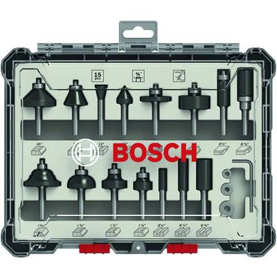 Sada fréz, 15" dřík, 1/4 ks Bosch Accessories 2607017473    