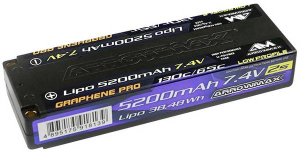 ArrowMax AM-700705 akupack Li-Pol (modelářství), 7.4 V, 5200 mAh, články 2, Hardcase