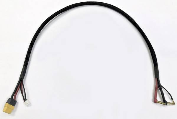 XCeed nabíjecí kabel [2x XT60 - 2x 4mm zástrčka se zlatým kontaktem, 5 mm zástrčka se zlatým kontaktem] 60 cm  flexibilní provedení XCD-107267