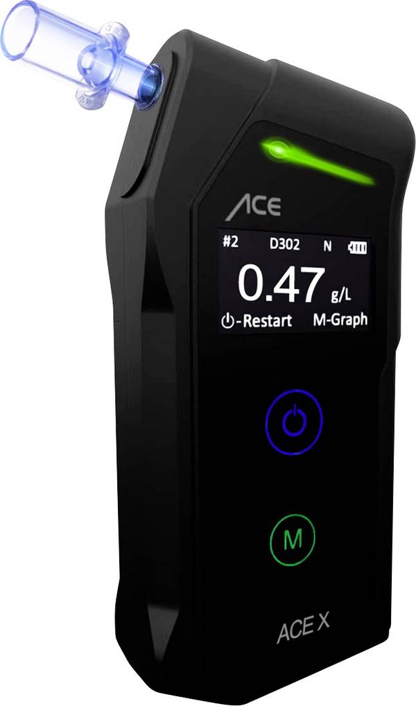ACE X alkohol tester černá 0.0 do 5 ‰ vč. displeje