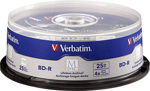 Verbatim 98909 M-DISC Blu-ray XL Rohling 25 GB 25 ks vřeteno