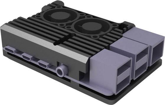 Elektronická řídicí jednotka s chladicími žebry a několika konektory, která se používá ve vozidlech k řízení elektronických systémů.