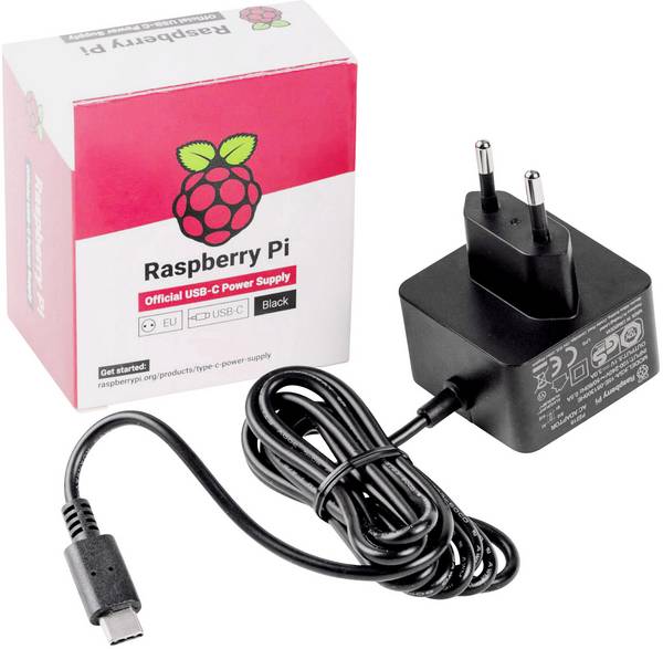 Raspberry Pi® SC1157 zásuvkový napájecí adaptér, stálé napětí Vhodné pro (vývojové sady): Raspberry Pi® Výstupní proud (max.) 5000 mA 1 x USB-C® zástrčka