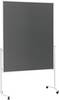 magnetoplan moderační tabule 2111101 (d x š x v) 1730.00 x 1200 x 1500 mm plsť šedá oboustranně použitelné, včetně koleček, nástěnka 2111101