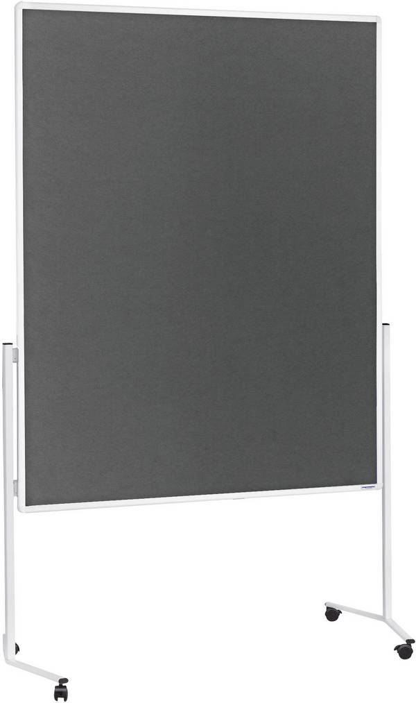 magnetoplan moderační tabule 2111101 (d x š x v) 1730.00 x 1200 x 1500 mm plsť šedá oboustranně použitelné, včetně koleček, nástěnka 2111101