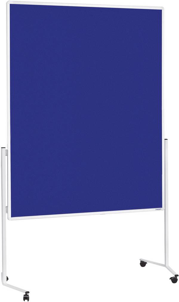 magnetoplan moderační tabule 2111103 (d x š x v) 1730.00 x 1200 x 1500 mm plsť modrá, bílá oboustranně použitelné, včetně koleček, nástěnka 2111103
