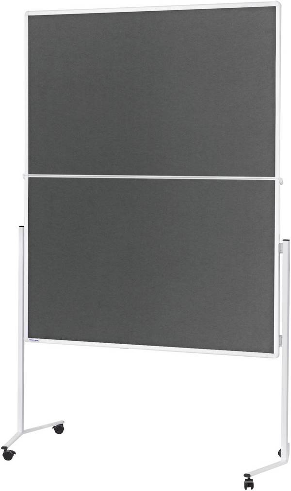 magnetoplan moderační tabule 2111301 (d x š x v) 1260.00 x 1200 x 1500 mm plsť šedá, bílá oboustranně použitelné, včetně koleček, nástěnka 2111301