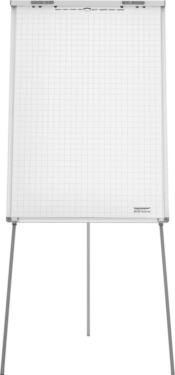 magnetoplan flipchart Junior SP (d x š x v) 1100.00 x 750 x 1850 mm bílá omyvatelný, popisovatelný, výškově nastavitelný, vč. odkládací poličky, magnetický 1226966