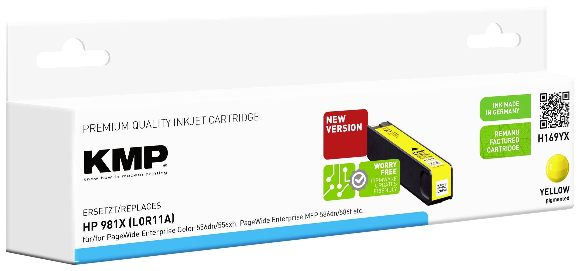 KMP Ink náhradní HP 981X, L0R11A kompatibilní žlutá H169YX 1755,4009-1