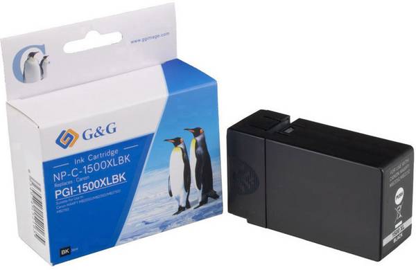 G&G Ink náhradní Canon PGI-1500BK XL kompatibilní  černá NP-C-1500XLBK 1C1500B