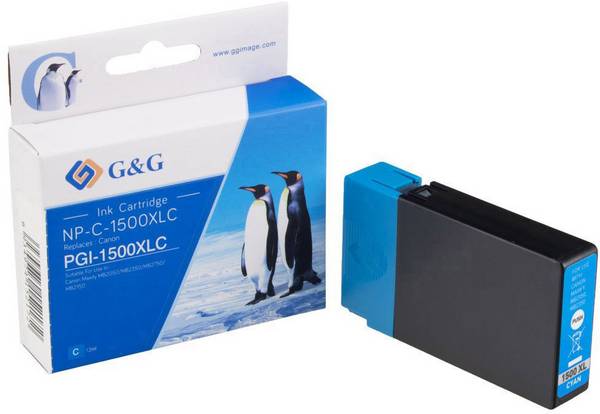 G&G Ink náhradní Canon PGI-1500C XL kompatibilní  azurová NP-C-1500XLC 1C1500C