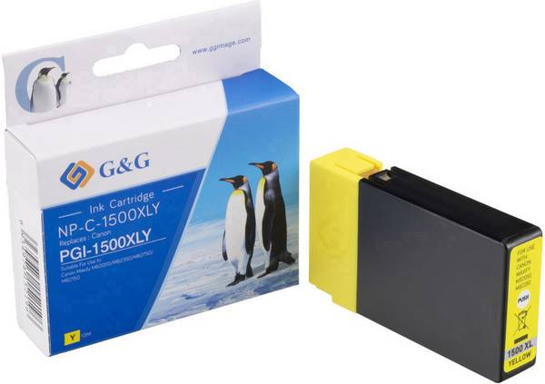G&G Ink náhradní Canon PGI-1500Y XL kompatibilní  žlutá NP-C-1500XLY/C 1C1500Y