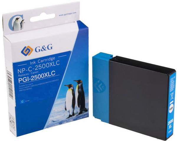 G&G Ink náhradní Canon PGI-2500C XL kompatibilní  azurová NP-C-2500XLC 1C2500C