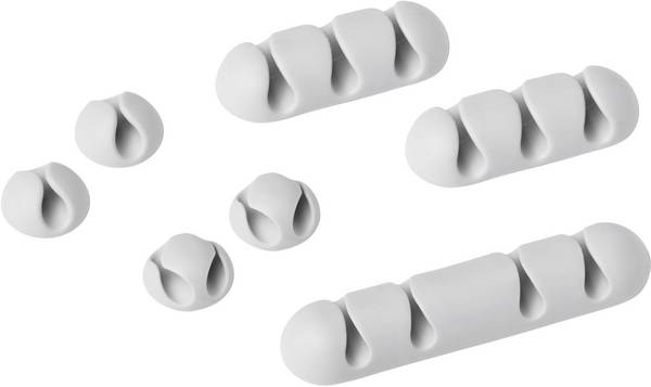 Durable sada kabelových klipů CAVOLINE® CLIP MIX 504110 7 ks šedá