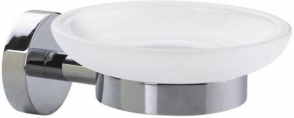 tesa SMOOZ 40324-00000-00 miska na mýdlo  chrom (lesklý), bílá (satinovaná)