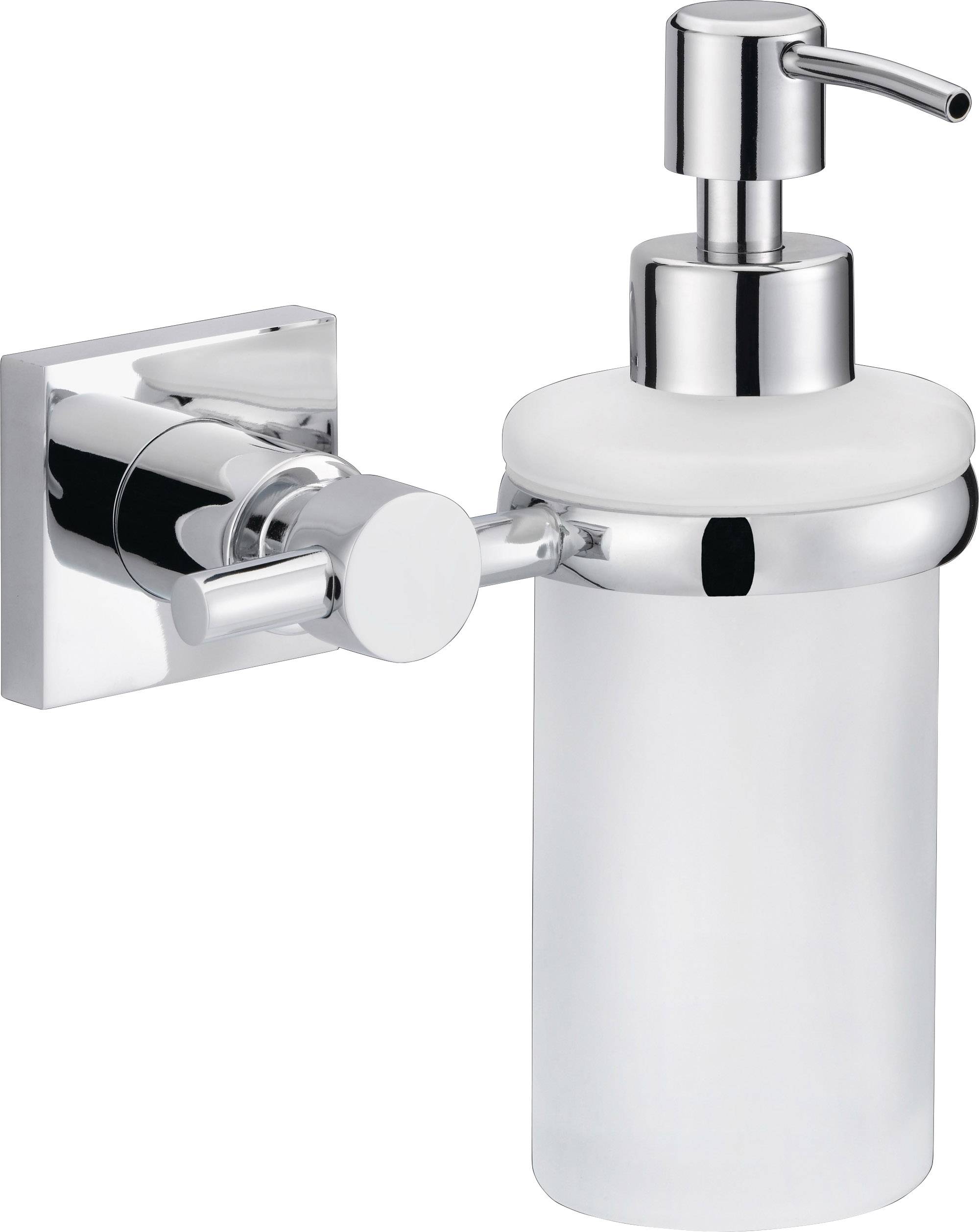 tesa hukk 40255-00000-00 zásobník na mýdlo 200 ml chrom (lesklý), bílá (satinovaná)