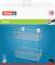 Dvoupatrová police do sprchy z pochromovaného kovu, upevněná přísavkami. Obal zobrazuje značku tesa a symbol snadného nasazení/sundání.