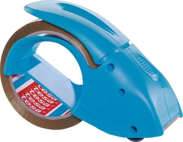tesa odvíječ balicí pásky Pack n Go modrá Šířka role (max.): 50 mm Délka role (max.) 66 m včetně role lepicí fólie 50 m x 50 mm