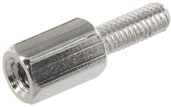 econ connect D3X12A5MH distanční čep (d) 20 mm M3 M3 mosaz (poniklovaná) 1 ks