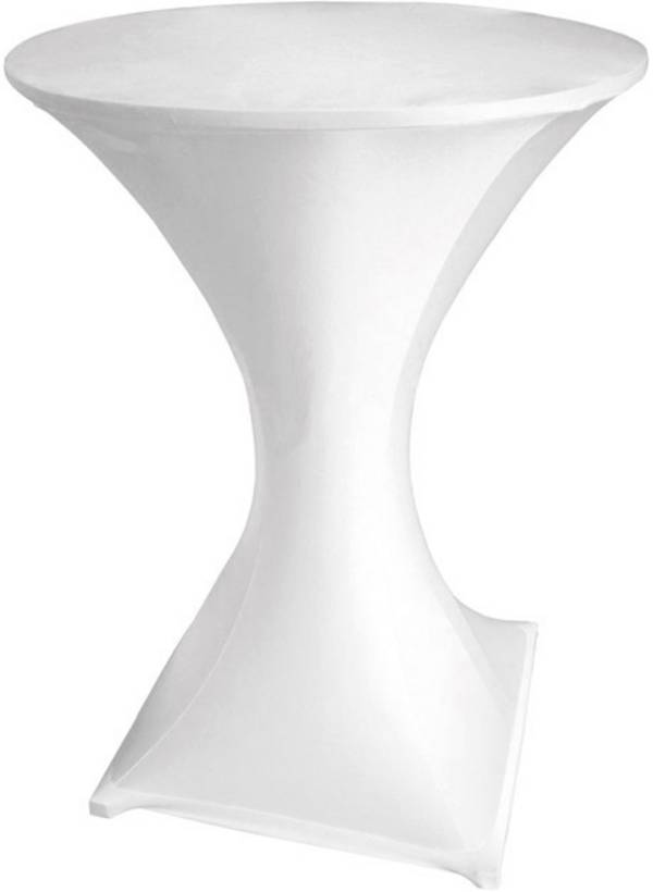Perel Standing table cover přehoz na barový stůl bílá FP200