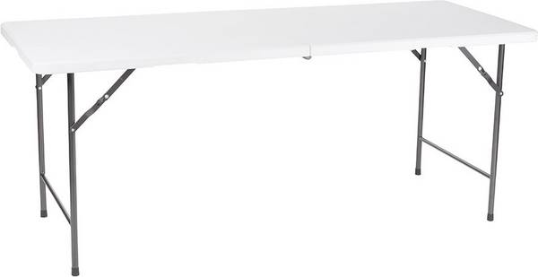 Perel folding table kempingový stolek bílá FP183 Zatížitelnost (hmotnost) (max.) 100 kg