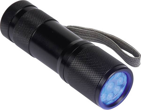 <br>  Velleman<br>  UV-9<br>  EFL41UV<br>  UV LED<br>  kapesní svítilna<br>  s UV světlem, poutko na ruku<br>  na baterii<br>  <br>  5 h<br>  58 g<br>