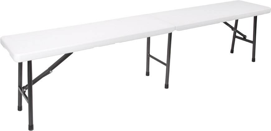 Perel folding bench kempingová lavička bílá FP160 Zatížitelnost (hmotnost) (max.) 600 kg-0