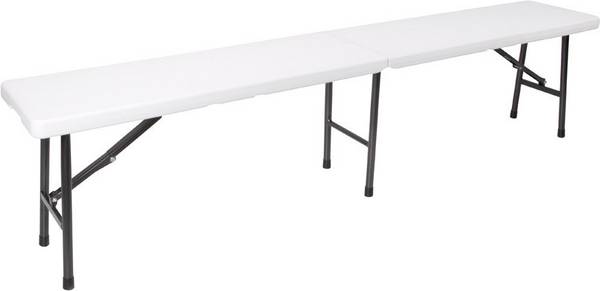Perel folding bench kempingová lavička bílá FP160 Zatížitelnost (hmotnost) (max.) 600 kg