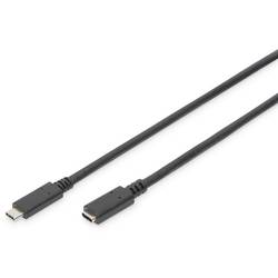 USB 2.0, PC, notebook, USB-C kabel Digitus AK-300210-015-S AK-300210-015-S, 2.0 m, černá