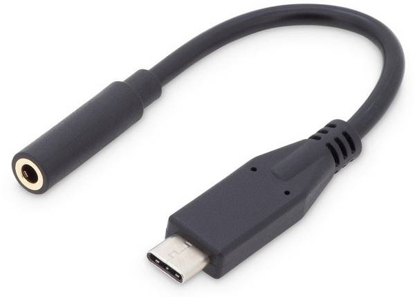 Digitus audio kabelový adaptér [1x USB-C® zástrčka - 1x jack zásuvka 3,5 mm] AK-300321-002-S 20.00 cm flexibilní provedení