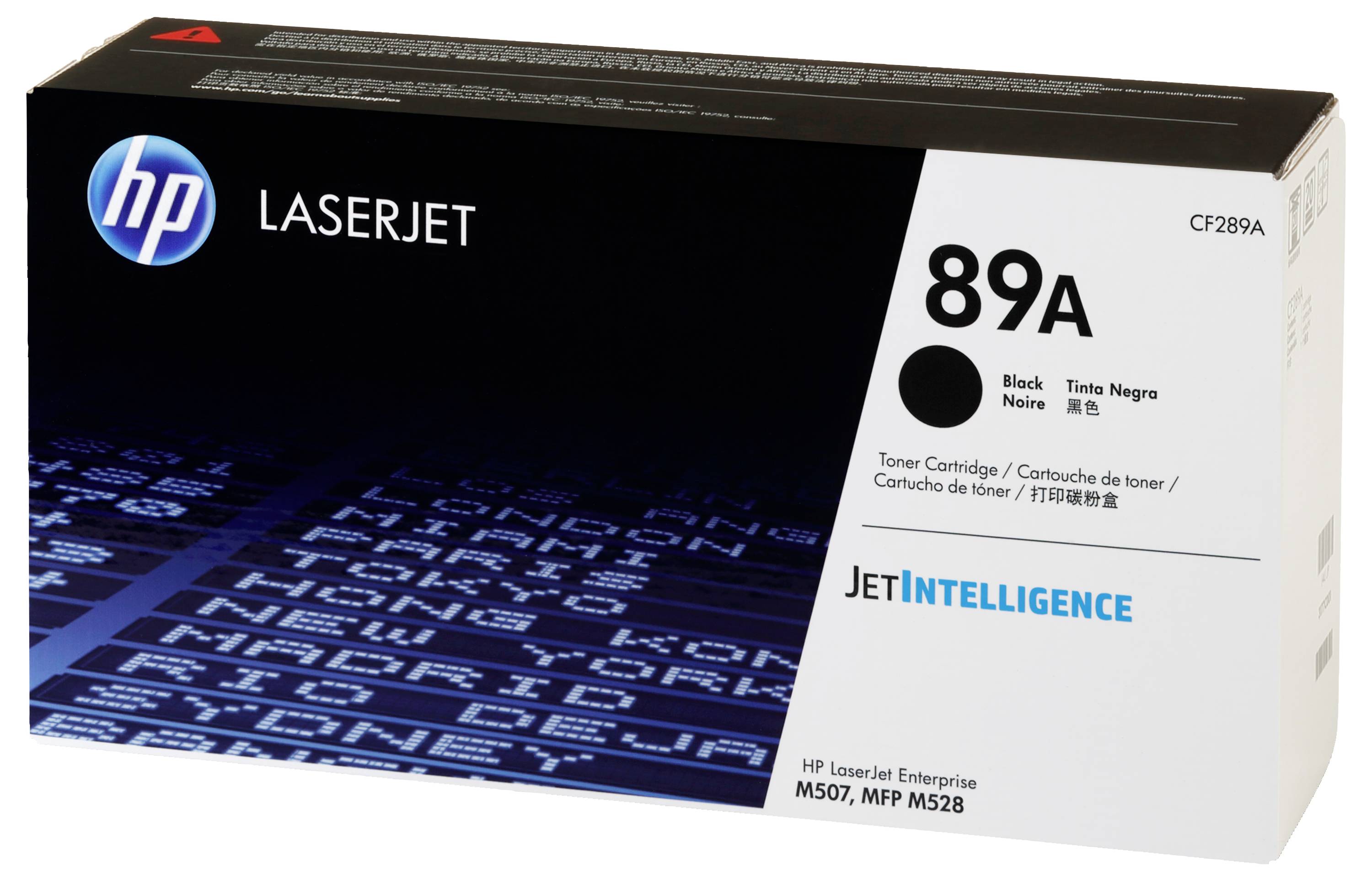Krabice toneru HP LaserJet 89A černého, označená pro HP LaserJet Enterprise M507/MFP M528.