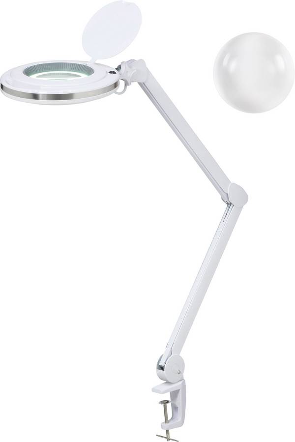 TOOLCRAFT 2147853 Lupa s LED osvětlením, 60 SMD LED, 5D, 2,25x zvětšení=2.25 x 12.2 cm Třída energetické účinnosti 2021 F (A - G)
