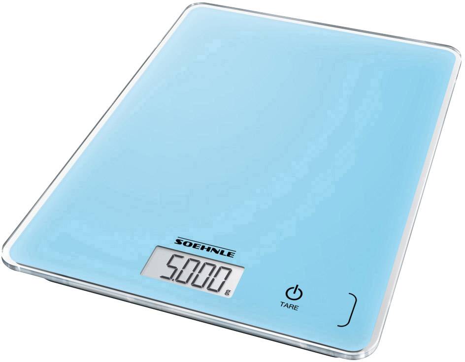 Soehnle KWD Page Compact 300 pale blue digitální kuchyňská váha s upevněním na stěnu Max. váživost=5 kg modrá 234 x 192 x 25