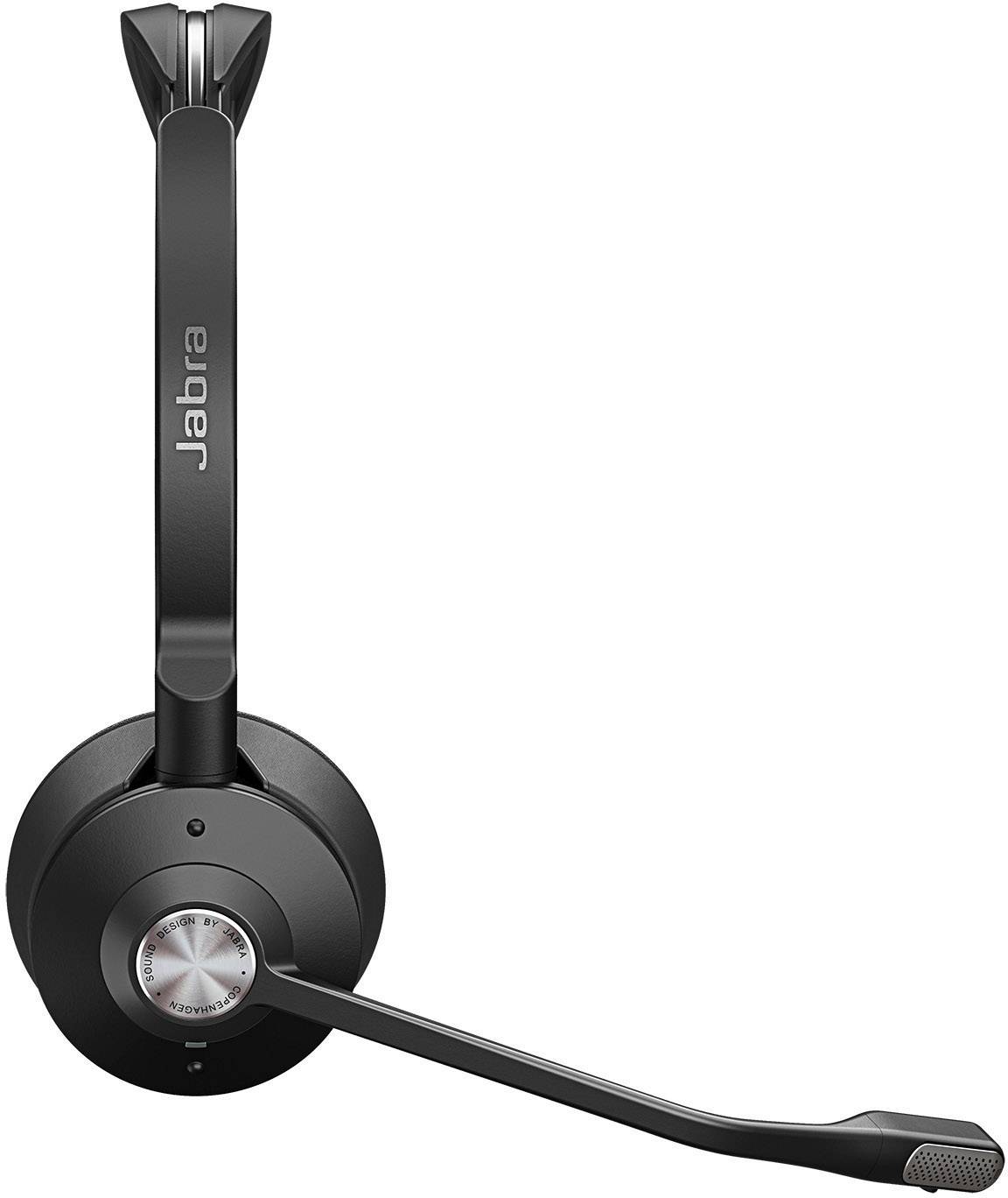 Jabra Engage 75 Stereo Headset otevřená (On Ear) Bluetooth®, DECT stereo černá Potlačení hluku Vypnutí zvuku mikrofonu t-2