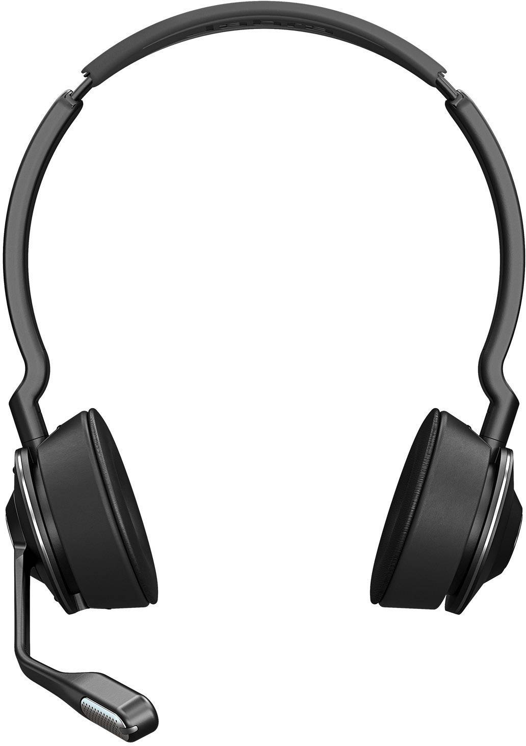 Jabra Engage 75 Stereo Headset otevřená (On Ear) Bluetooth®, DECT stereo černá Potlačení hluku Vypnutí zvuku mikrofonu t-3