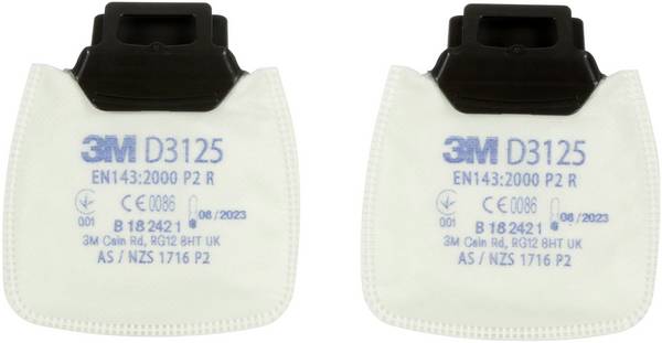 3M D3125 Secure Click P2 R částicový filtr  2 ks
