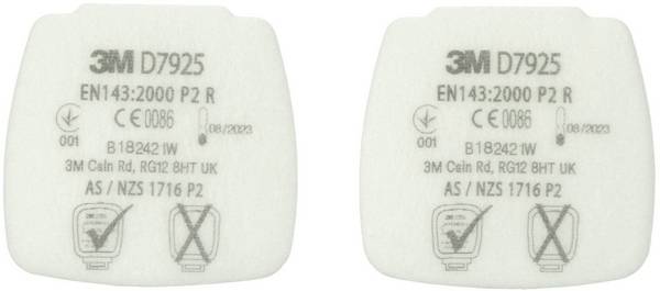 3M D7925 Secure Click D7925 P2 R částicový filtr  4 ks