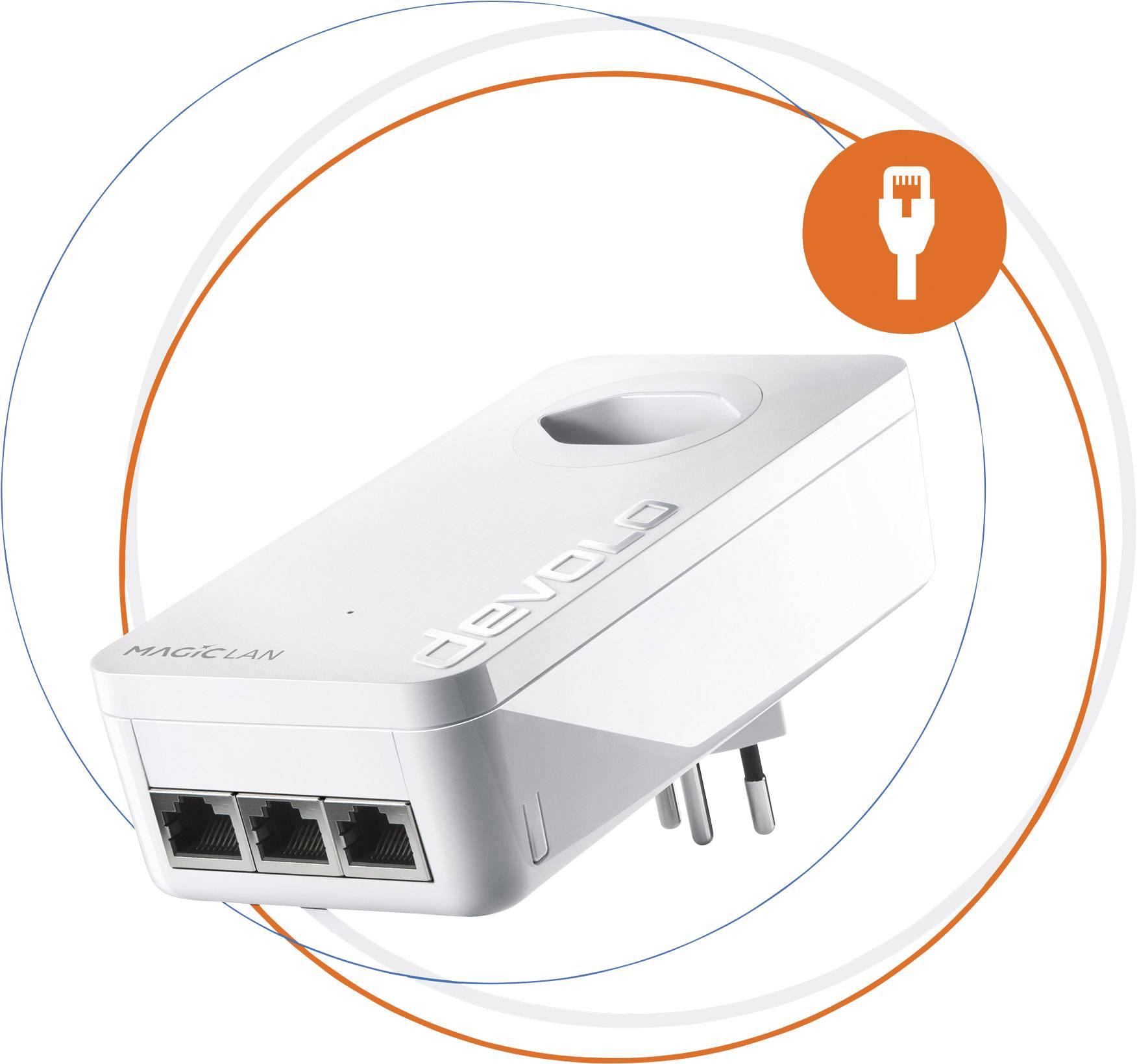 Devolo Magic 2 LAN triple Adaptér pro rozšíření Powerline 8505 CH Powerline 2400 MBit/s
