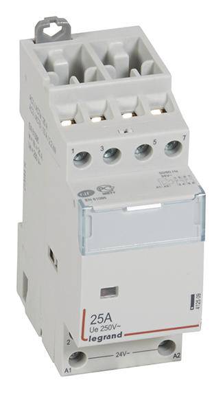 Legrand Legrand 412509 instalační stykač 2 rozpínací kontakty, 2 spínací kontakty 24 V 25 A s pomocným kontaktem Piece 1 ks