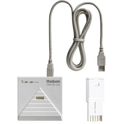 Theben OBELISK top2 programovací zařízení s USB kabelem a síťovým adaptérem. Používá se k programování časových spínačů.