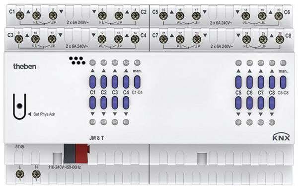 Theben  4940255 žaluziový/roletový aktor     JM 8 T KNX