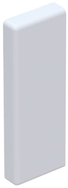 Šedý, obdélníkový, vertikální kvádr, minimalisticky navržený.